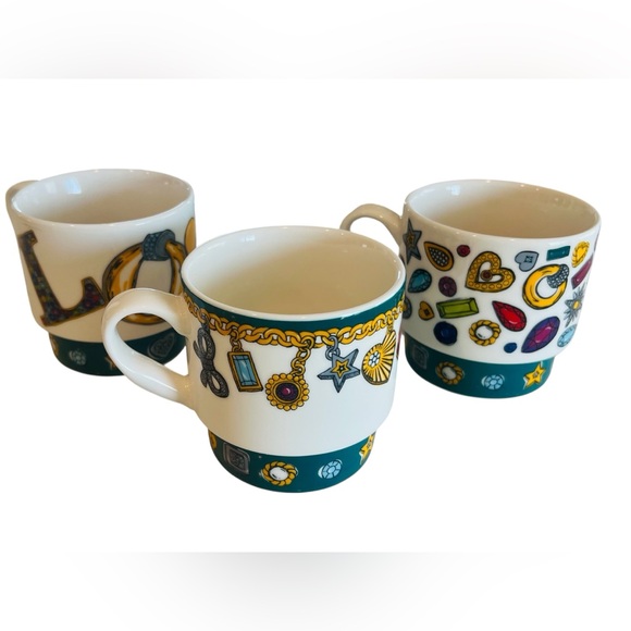 Brighton Other - Brighton LOVE Mug Set of 3 Trust Your Journey Ceramic Gift Coffee Mugs